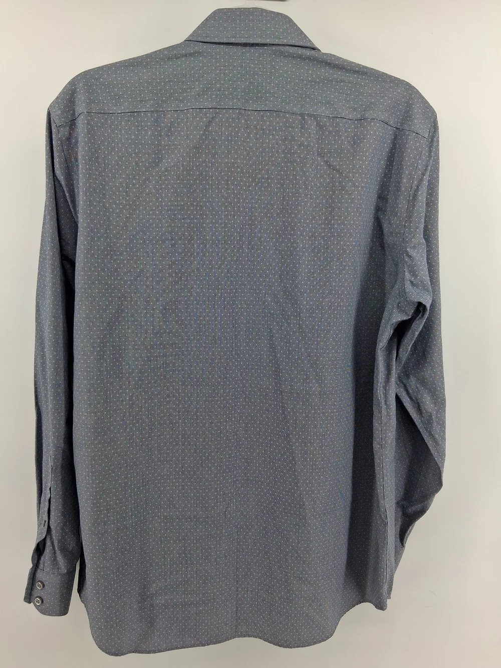 Banana Republic Blue Micro-Dot Spread Collar Dress Shirt
